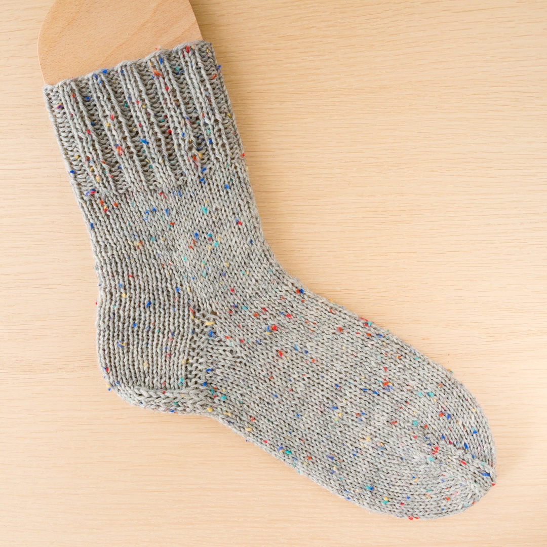 Socke 6fädig 40 Käppchenferse Bandspitze Socken stricken mit Rundstricknadeln,Anleitung Sockenwunder