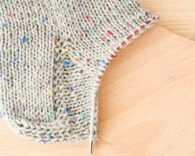 Step 6 Gusset socks knitting with addiSockenwunder.jpg2 knit cap heel,sock chart cap heel,knit reinforced cap heel,instruction cap heel