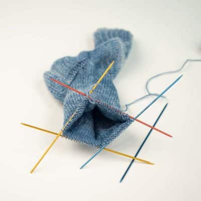 Nadelspiel Socken stricken, kleiner Durchmesser