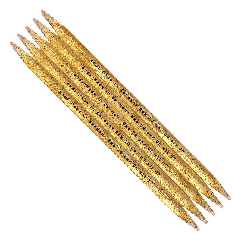 Knitting Needles Size 7, 10” Long, Gold