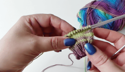 Knitting socks with the addiCraSyTrio - Step 3 Knit cuff and shank