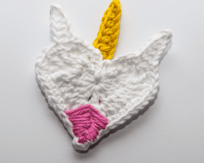 06 Crochet unicorn,Crochet badge