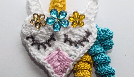 11 Crochet unicorn,Crochet badge