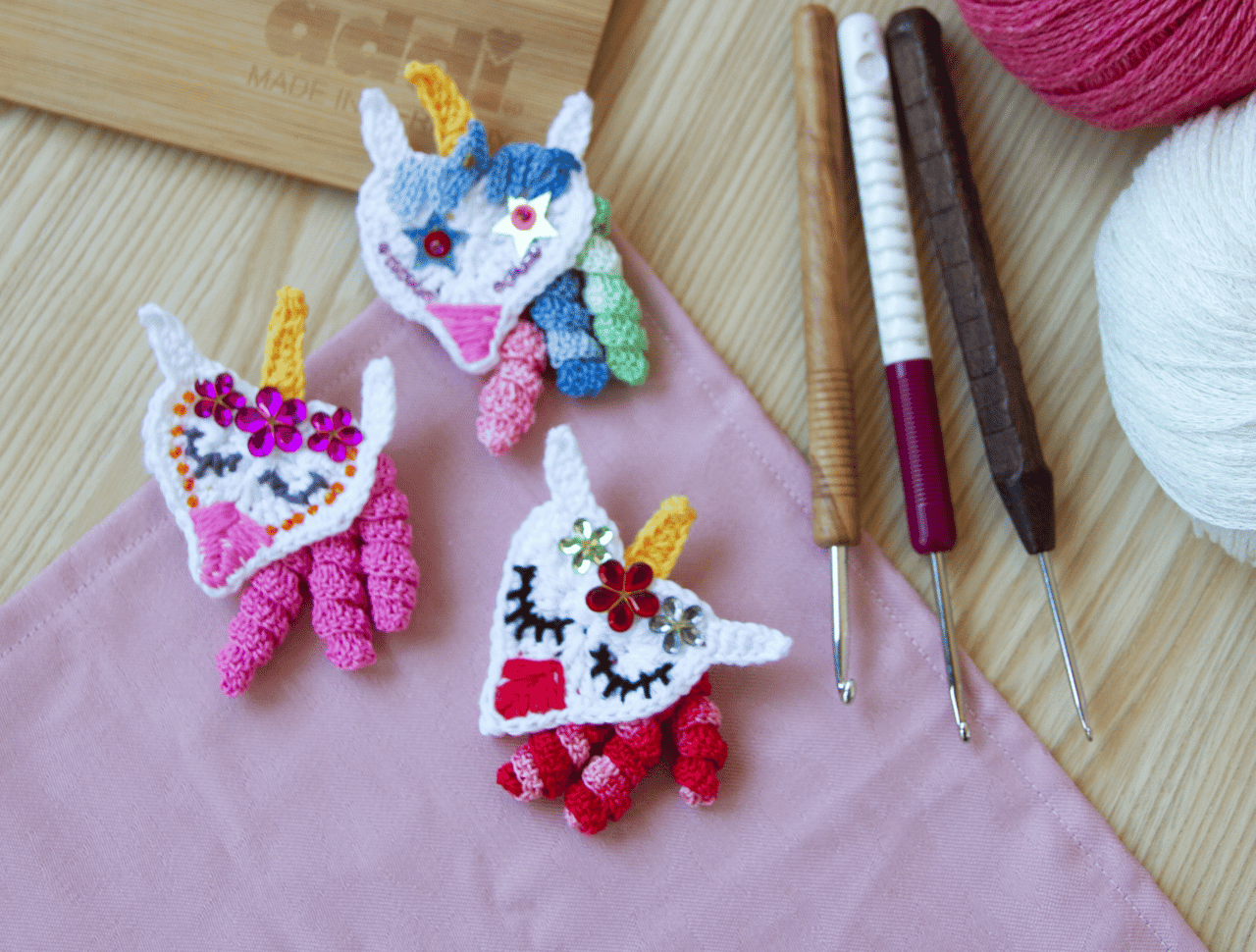 Unicorn Badge Cover Crochet Unicorn,Crochet Badge