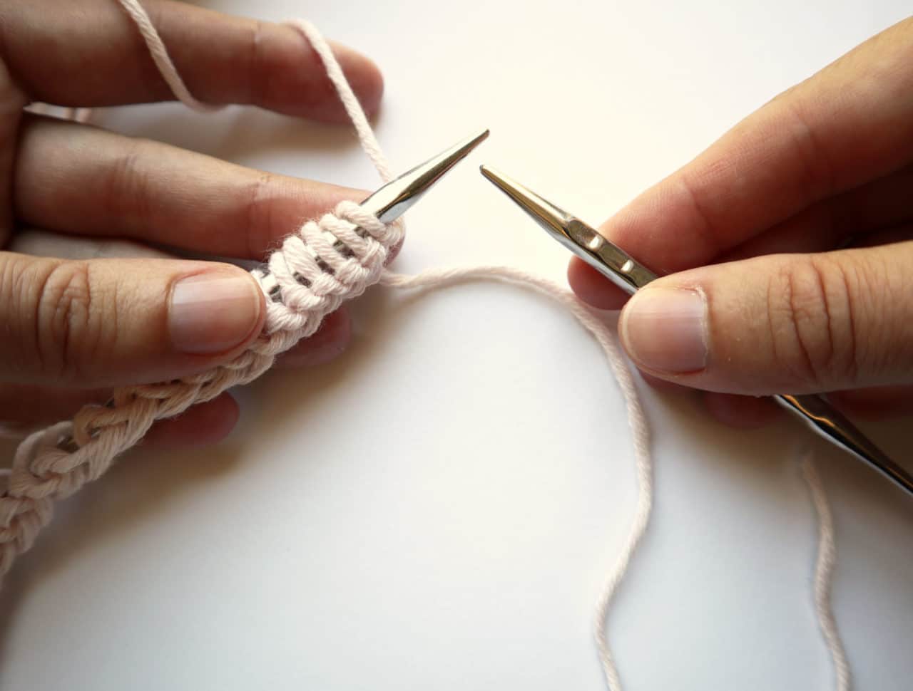 9 Needle Thread Hold Knitting Instructions Dishcloth