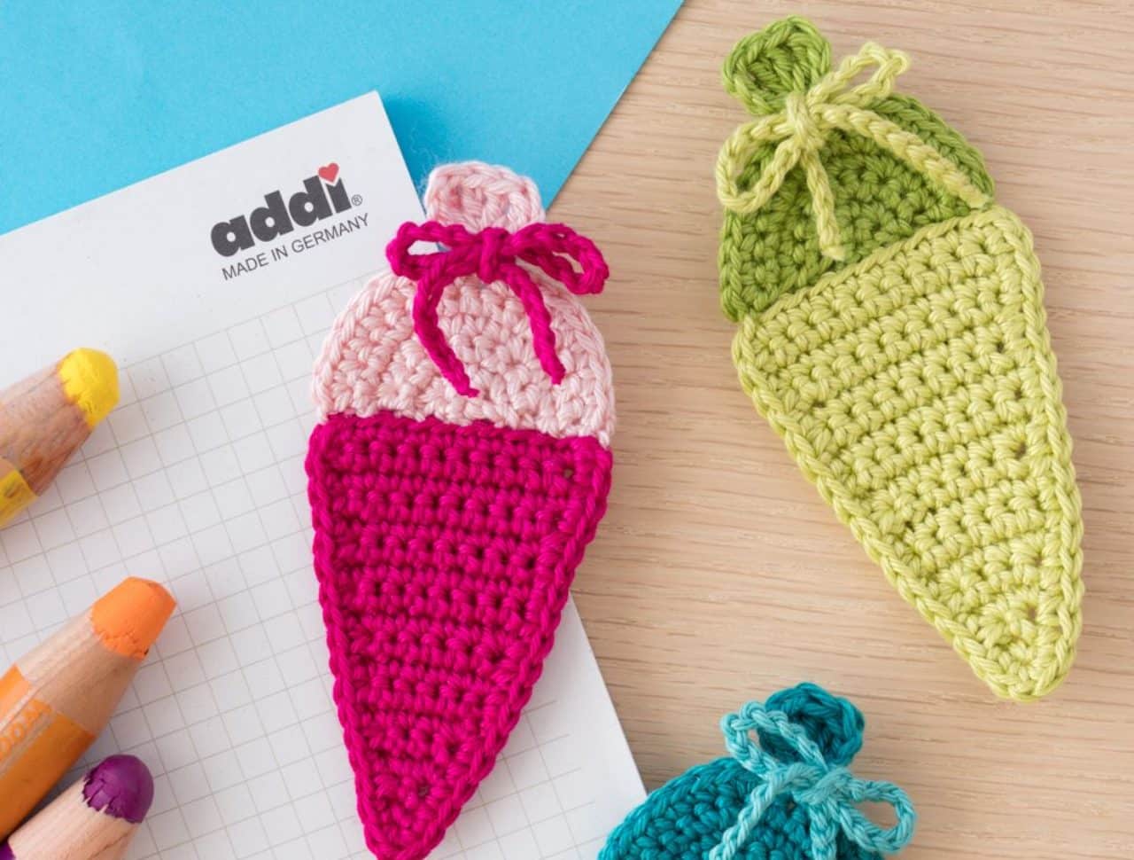 Instruction CaroSchultüte crochet 8 mini school bags crochet