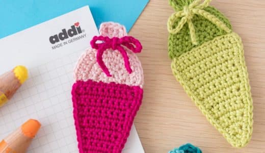 Instruction CaroSchultüte crochet 8 mini school bags crochet
