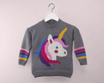 Children's Sweater Unicorn knitting instructionsIMG 7427 Free knitting instructions