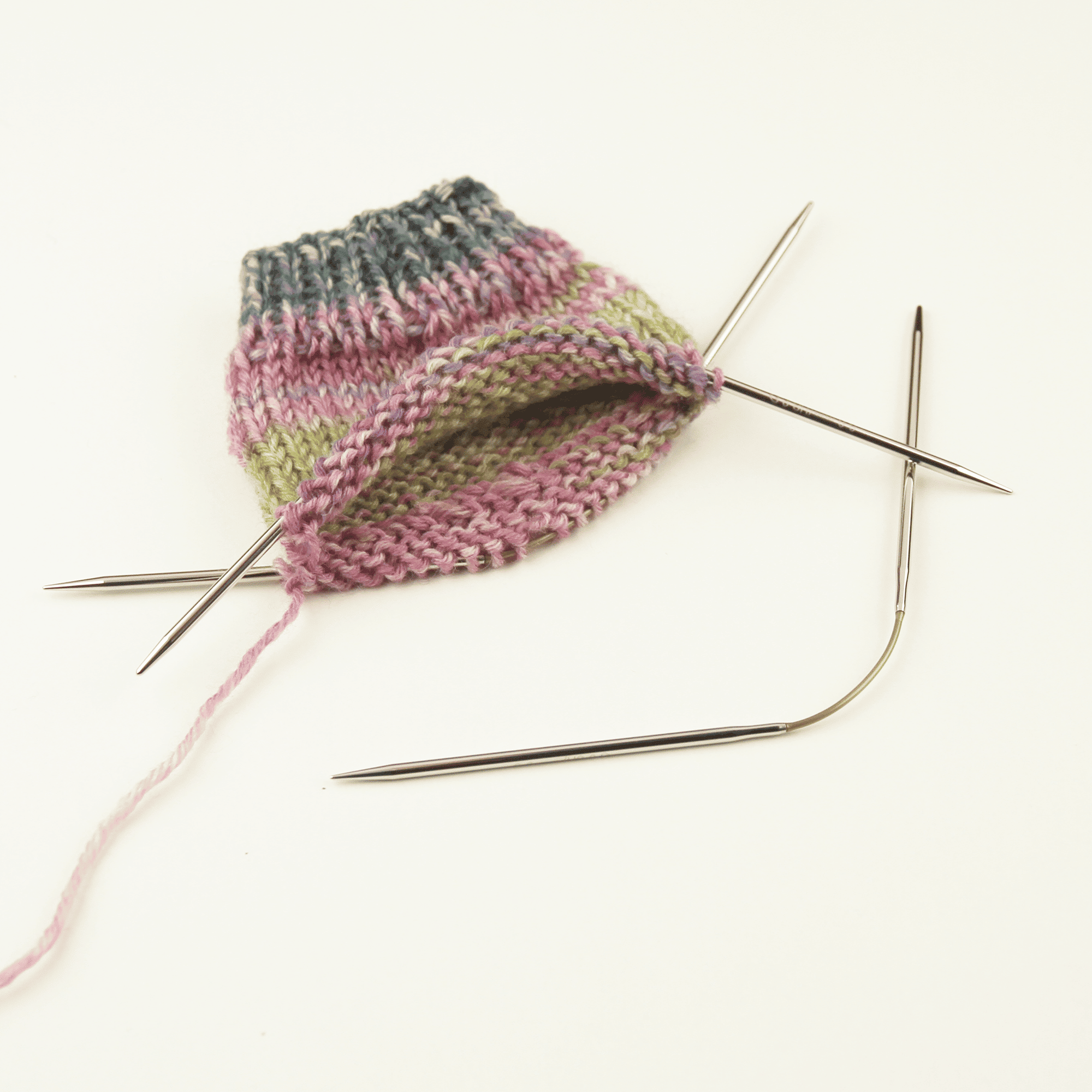 addiCraSy Trio with sock knitting addi circular knitting needle
