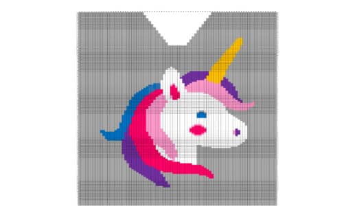 Kinderpullover Unicorn Zählmuster Gr116 DE Kinderpullover Unicorn,Anleitung kostenlos Pullover Kinder,Einhornpullover stricken,Pullover stricken für Kinder