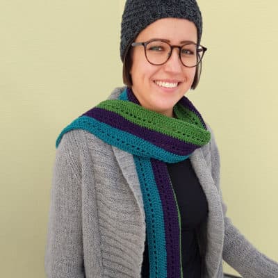 Instructions Haekelschal Herbstlaune4 Crochet scarf,Beginners,Crochet pattern,Striped scarf