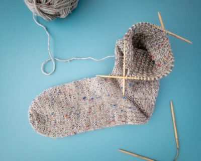7aToe up Socks knitting with addiCraSyTrio Bamboo Buendchen 2 1 Knitting instructions for socks