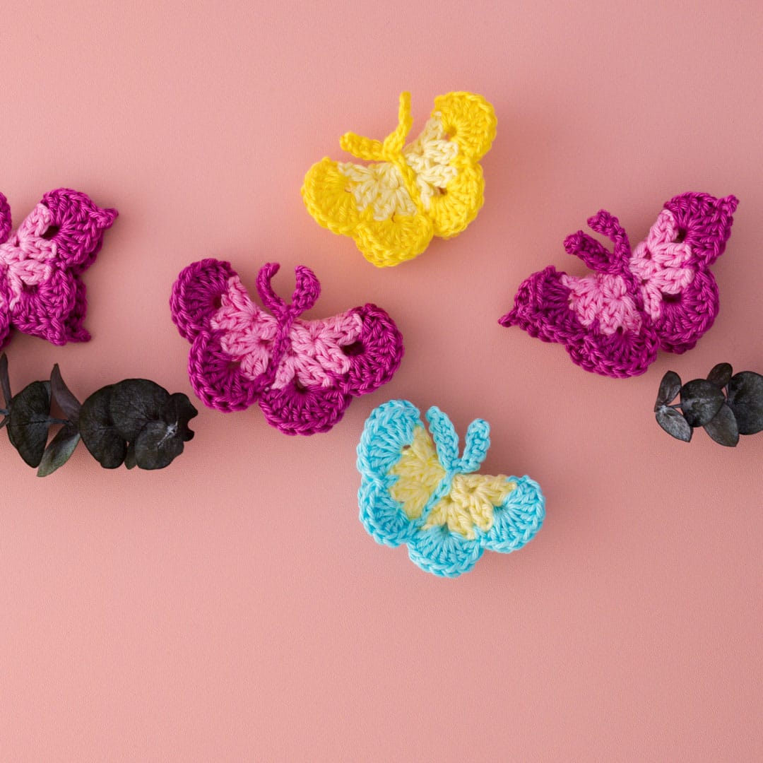 Crochet simple butterfly