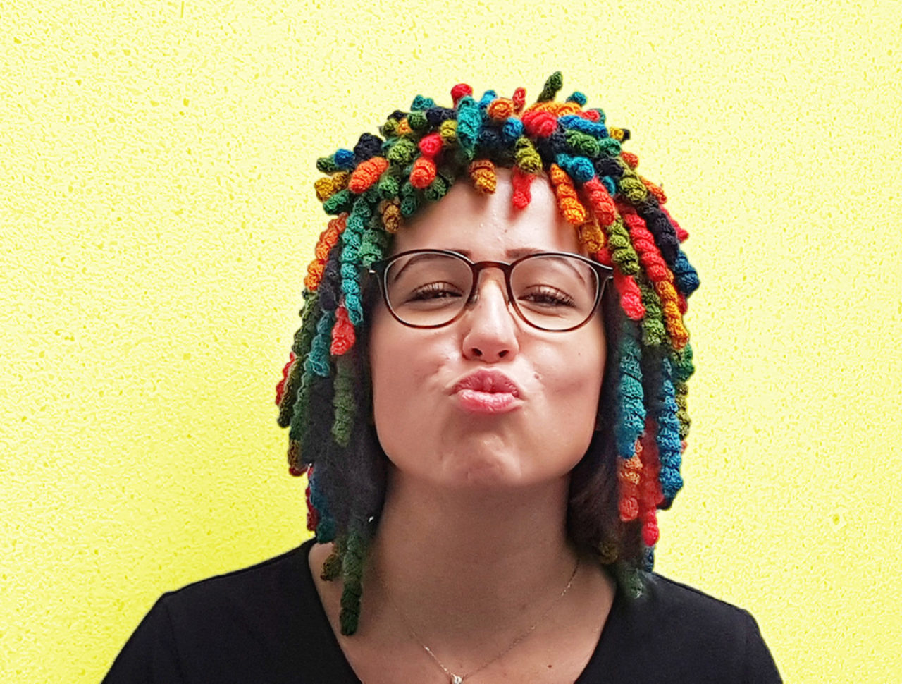 Curly Wig Crochet Carnival Accessory2 Curly Wig Crochet,Wig Crochet,Carnival Crochet,Costume Ideas DIY