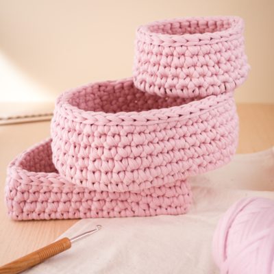 addiShapes basic instructions for all 3 shapes to crochet a basket