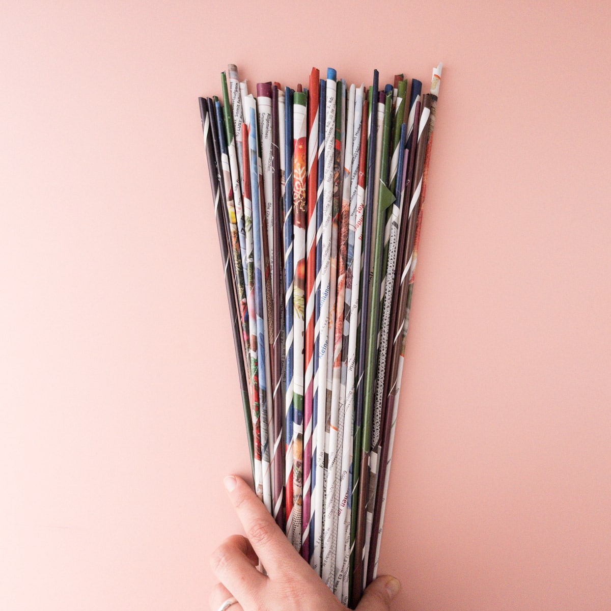 Paper tubes from old magazines