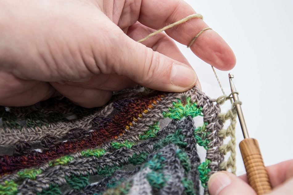 Crochet Vintage Check Scarf: Step 2