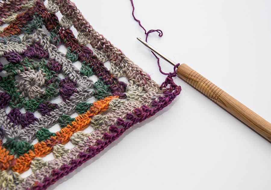 Crochet Vintage Check Scarf: Step 3