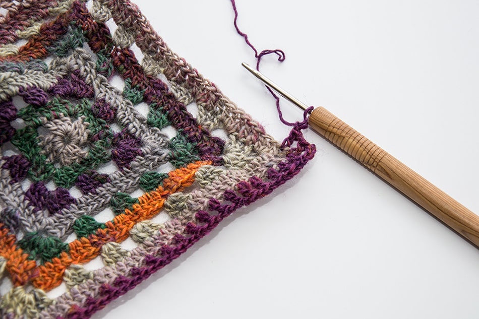Crochet Vintage Check Scarf: Step 3