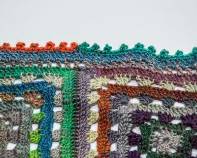 Crochet Vintage Check Scarf: Step 5