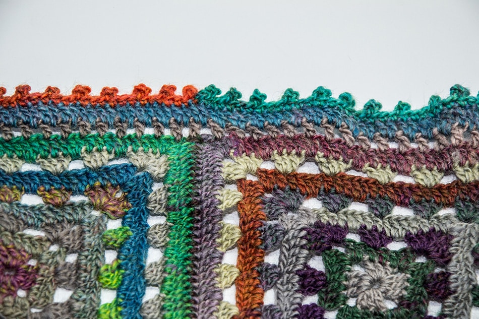 Crochet Vintage Check Scarf: Step 5
