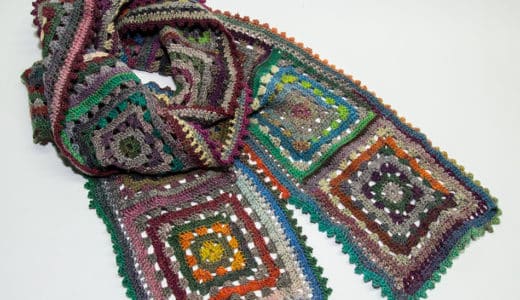 Tutorial Crochet Plaid Scarf Step8 Vintage Plaid Crochet Scarf