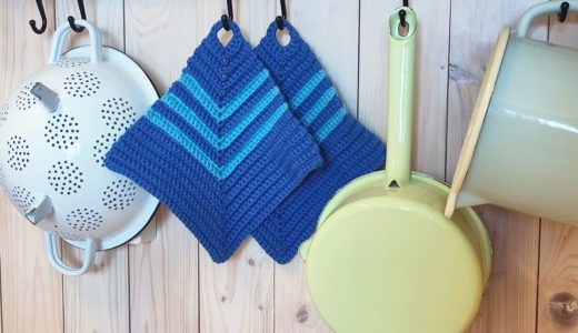 Crochet instructions potholder crochet 2 2 stitch art - Ute Krugmann