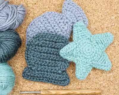 Crochet Sinker Sponge from Jute Yarn - Fish, Star, Shell