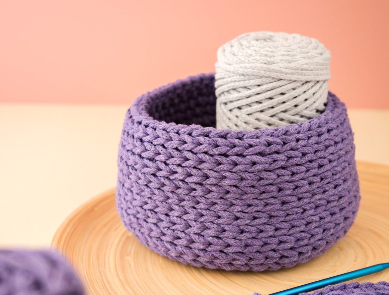 Free Crochet Basket Pattern Using a Jumbo 7 Yarn