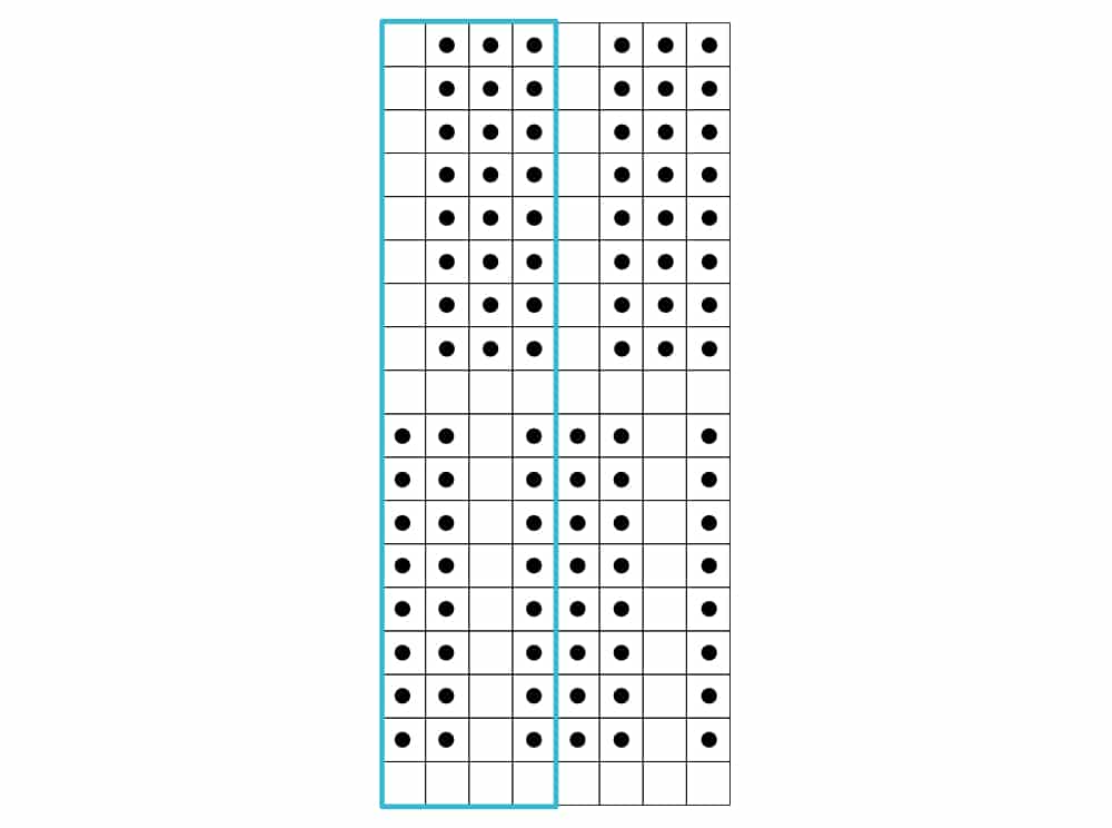 Sockenmuster Chart Strukturmuster stricken detail Einfache Sockenmuster stricken
