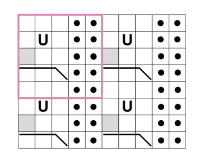 Sockenmuster chart Kaffeebohnchen stricken einfarbig Einfache Sockenmuster stricken