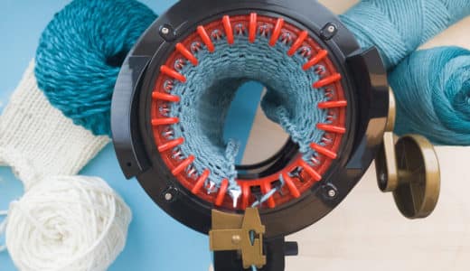 Addi Egg-Cord Knitting Plastic Machine 6 needles Black/Red/Gold, One Size  (#A12)