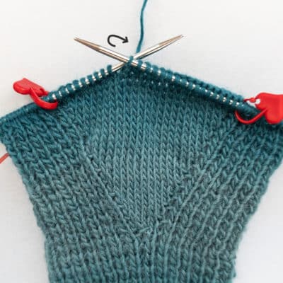 Knitting fleegle heel