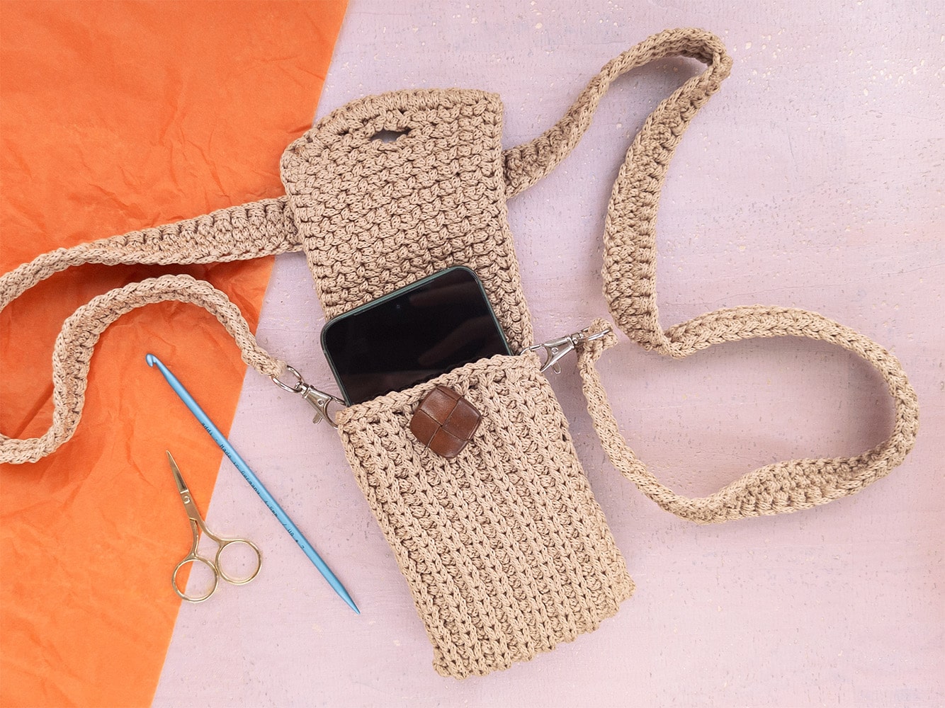 Tunesisch häkeln handytasche Clearance