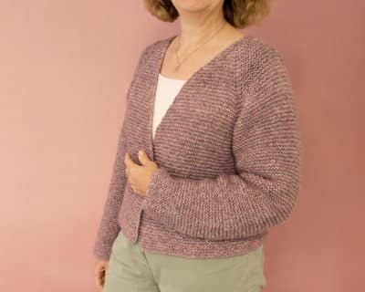 Raglan Vorderseite Raglan Strickjacke von oben stricken