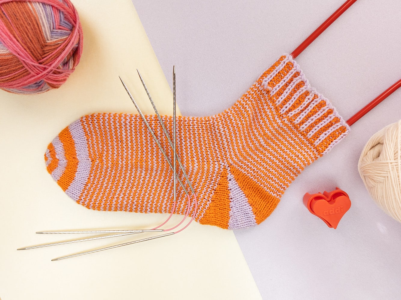 GumGum Socken mit dem addiCraSyTrio stricken Sockenweltrekord