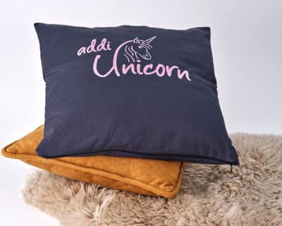 addi Merch Kissen Unicorn Geschenke für Strickerinnen