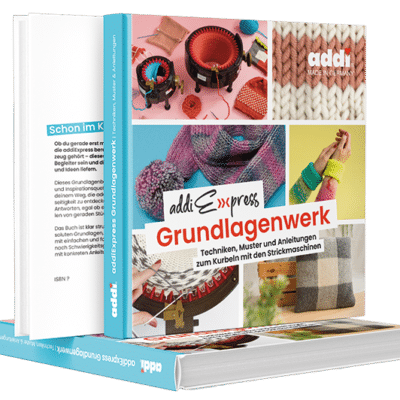 Mockup addiExpress Grundlagenbuch Topflappen kurbeln