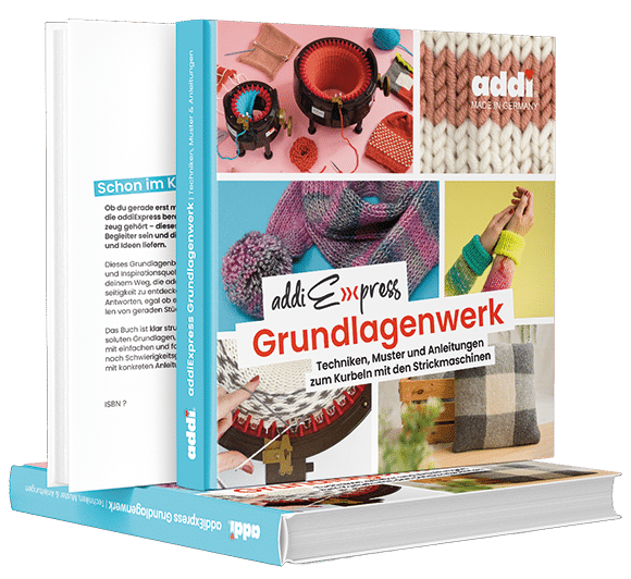 Mockup addiExpress Grundlagenbuch Topflappen kurbeln