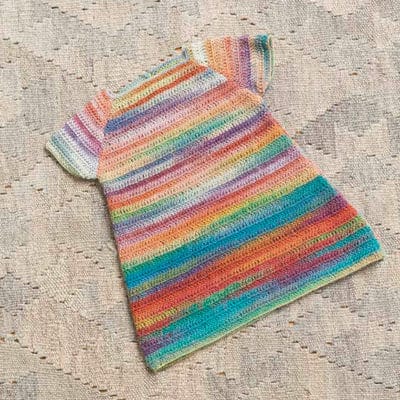 Hakelkleid Lang Mille Colori Baby Häkelkleid für Babys