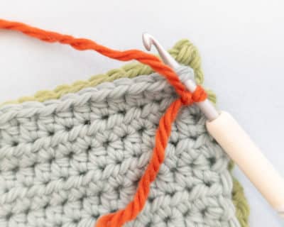 Kettmaschen Luftmaschen Verbindung 02 zusammenhäkeln