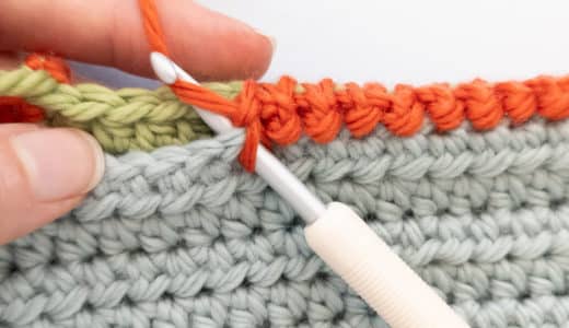 Kettmaschen Luftmaschen Verbindung 04 zusammenhäkeln