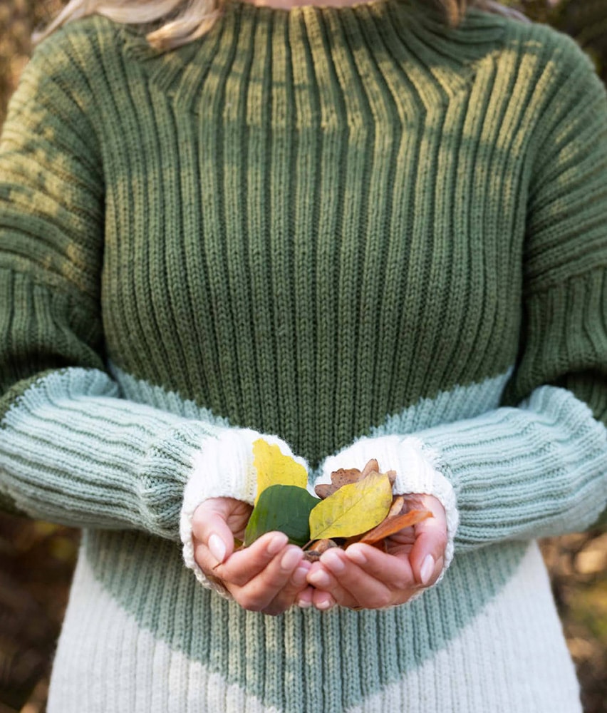 Cascade Pullover stricken mit Zackenmuster - kostenlose Anleitung