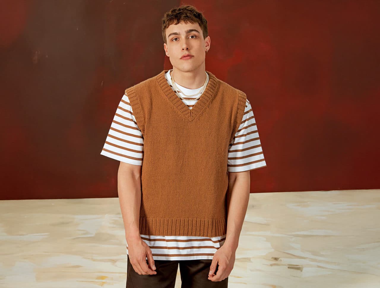 Cashmere Herrenpullunder stricken Lang Cashmere Premium