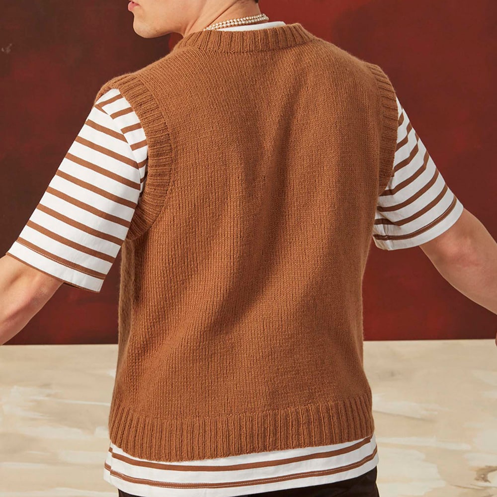 Lang yarns Pullunder stricken cashmere addi 03 Herrenpullunder stricken