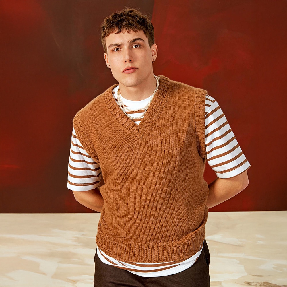 Cashmere Herrenpullunder stricken - kostenlose Anleitung