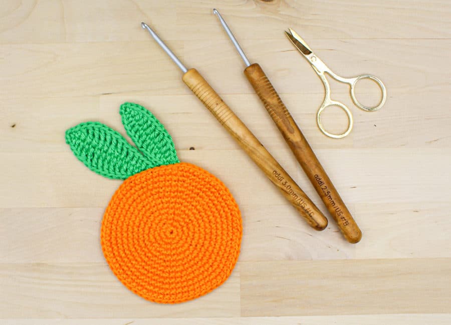 Anleitung Patch/ Aufnäher Orange häkeln