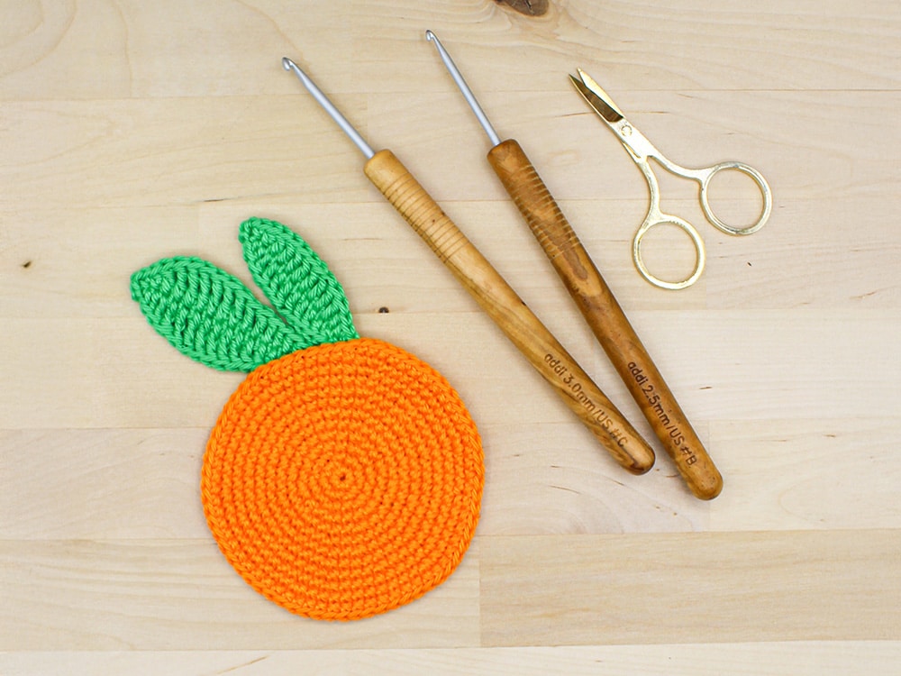 Anleitung Patch/ Aufnäher Orange häkeln