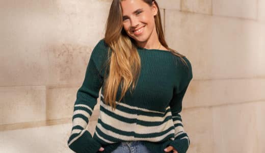 Pullover kurbeln mit der Strickmaschine streifen addiExpress judithjelena 01 Judith Jelena