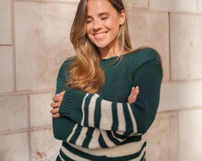 Pullover kurbeln mit der Strickmaschine streifen addiExpress judithjelena 03 Pullover kurbeln mit der Strickmaschine